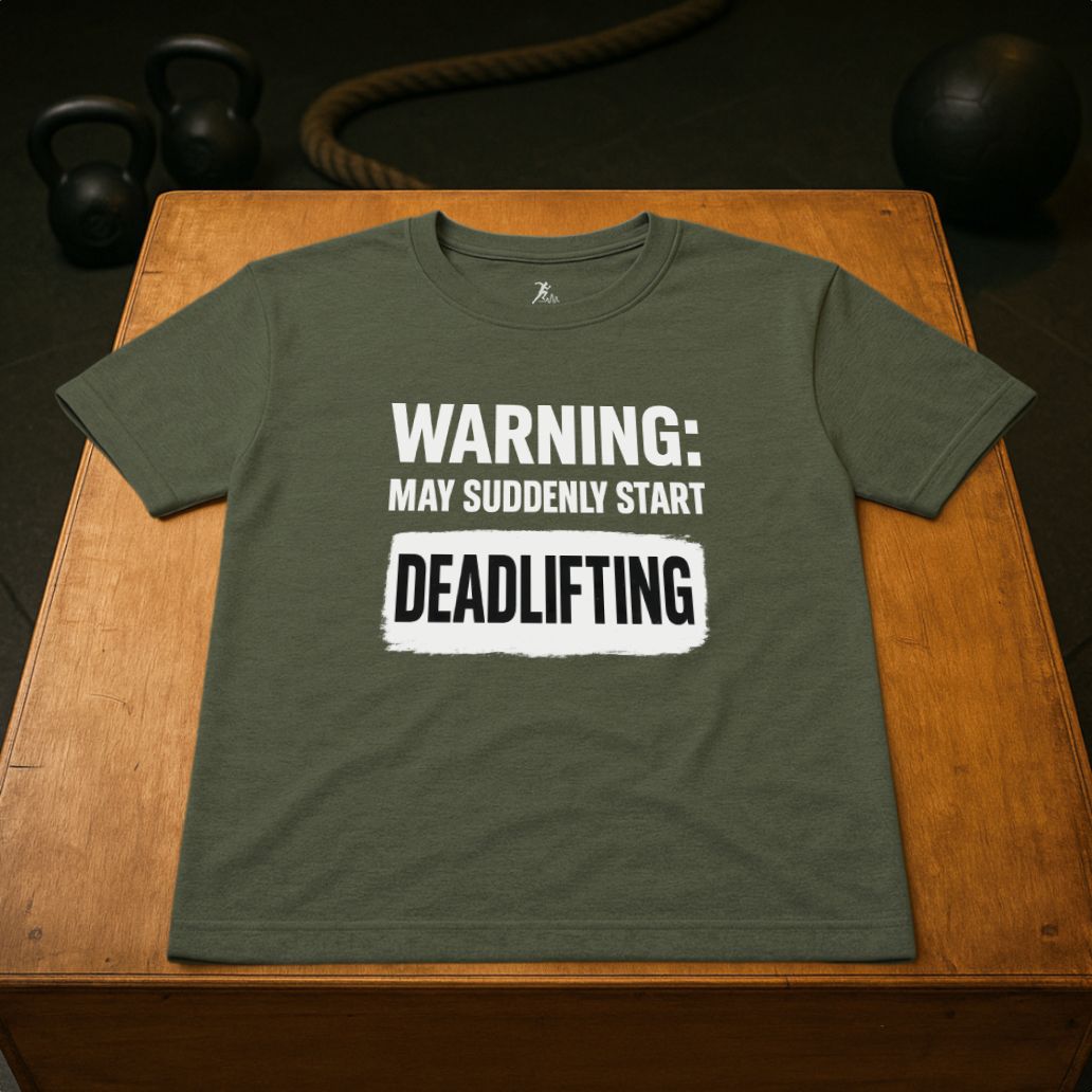 Warning: May suddenly start Deadlifting