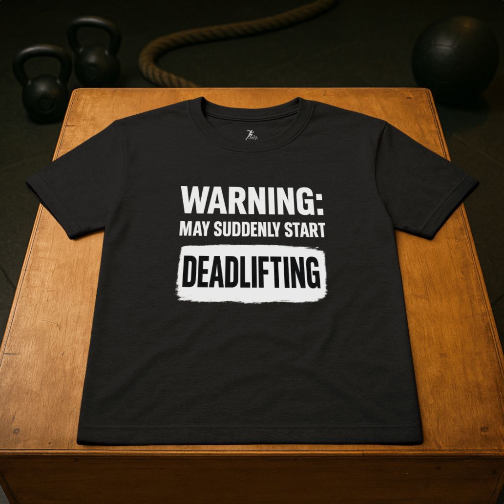 Warning: May suddenly start Deadlifting