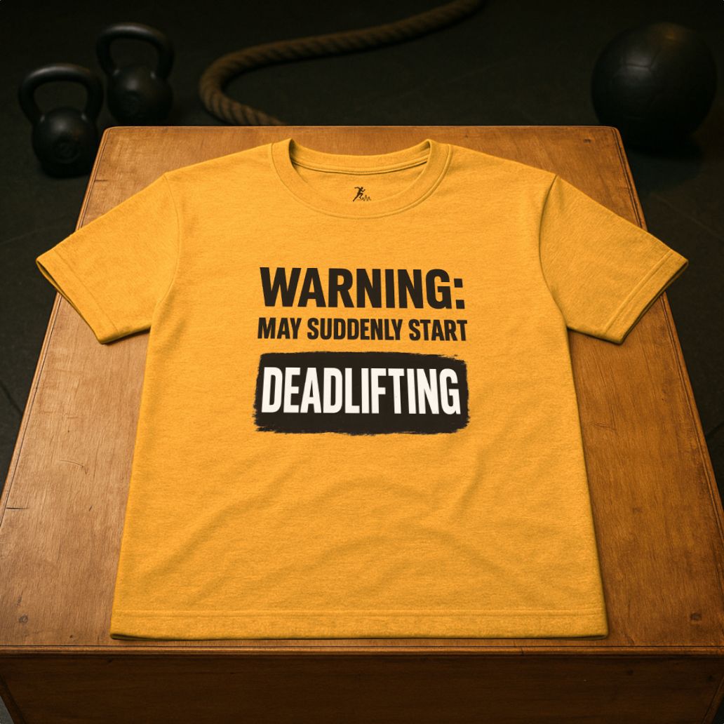 Warning: May suddenly start Deadlifting